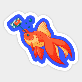 Funny Fish Taking Selfie - Selfie Lover Sticker